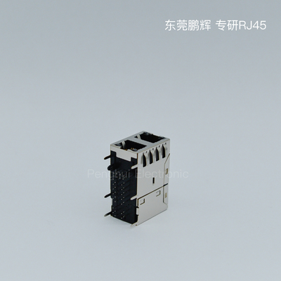 2XN stacked multi RJ45 with Magnetic and  POE female RJ45